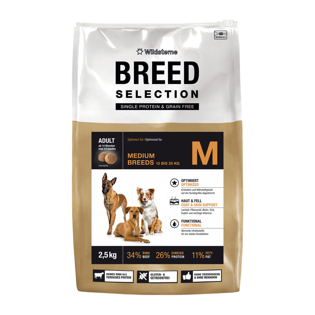 Wildsterne Breed Selection Adult Medium (M) Hundefutter ohne Getreide