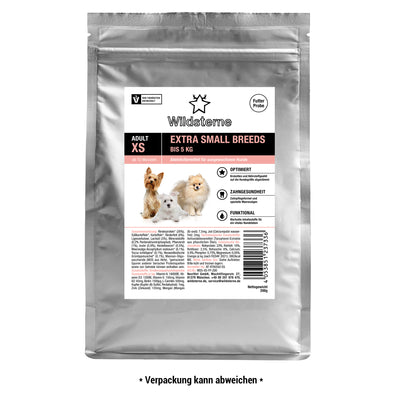 Monoprotein Hundefutter ohne Getreide Breed Selection Adult XSmall von Wildsterne 200g Futterprobe, von Tierärzten entwickelt.