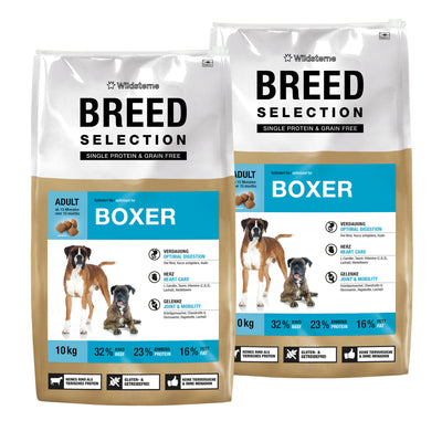 Monoprotein Hundefutter Sparpaket (2x10kg) für Boxer - hochwertiges Premiumfutter ohne Getreide
