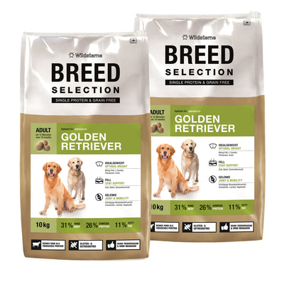 Monoprotein Hundefutter Sparpaket (2x10) für Golen Retriever - hochwertiges Premiumfutter ohne Getreide
