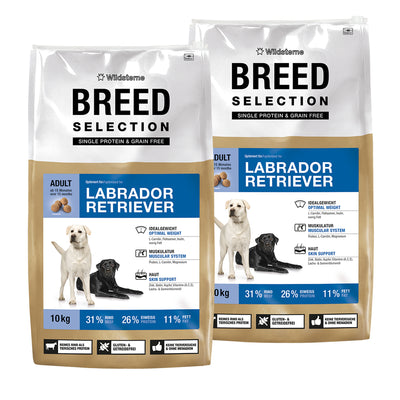 Monoprotein Hundefutter Sparpaket (2x10kg) für Labrador Retriever  - hochwertiges Premiumfutter ohne Getreide
